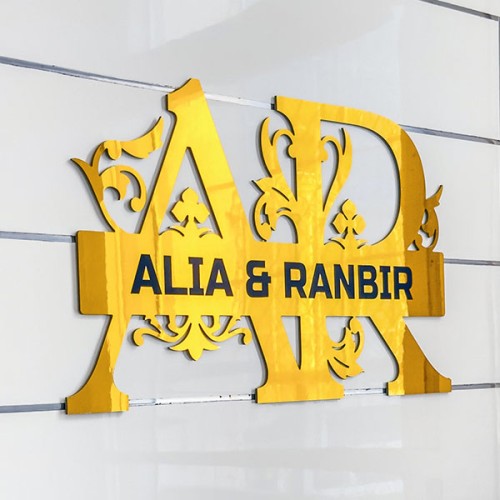 Buy Custom Couple Monogram Name Plate Online India Monograms