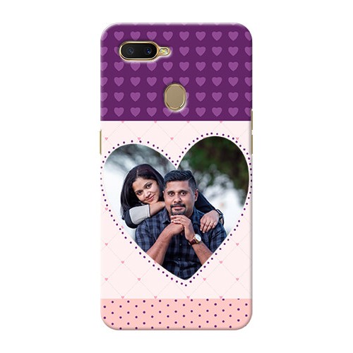 Oppo A5s Mobile Back Covers Violet Love Dots Design