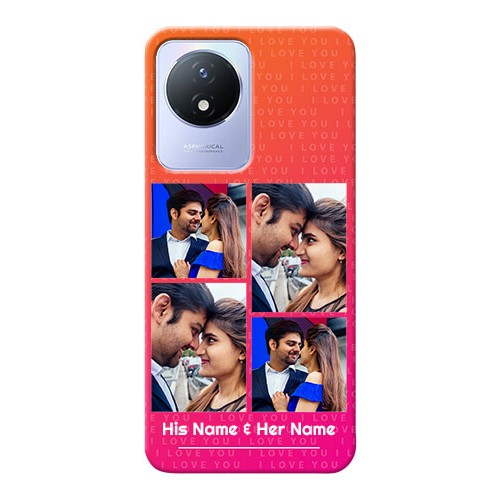 Buy Vivo Y02t custom back covers: I Love You Pink Design