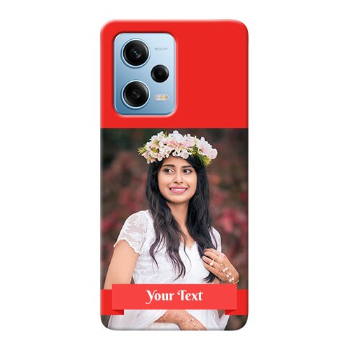 Buy Redmi Note 12 Pro Plus 5G Personalised mobile covers: Simple Red ...