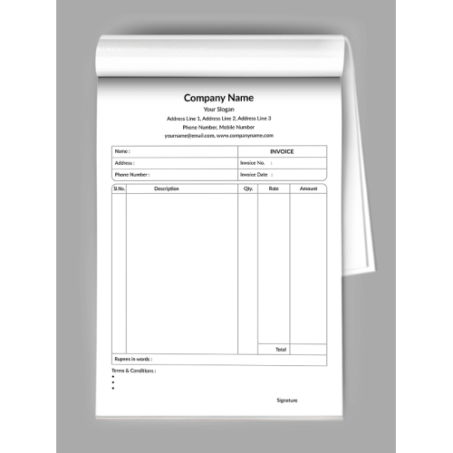travel bill book format