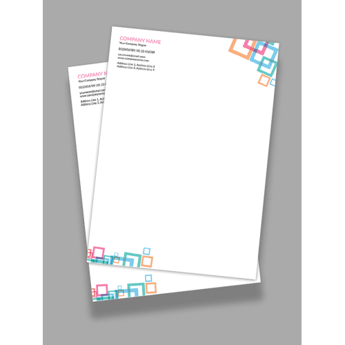 Colorful Pattern Letterhead