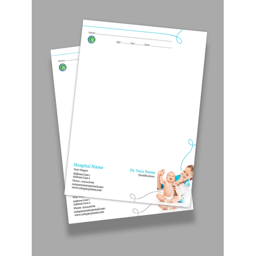 Baby Care Hospital Prescription Pad Design