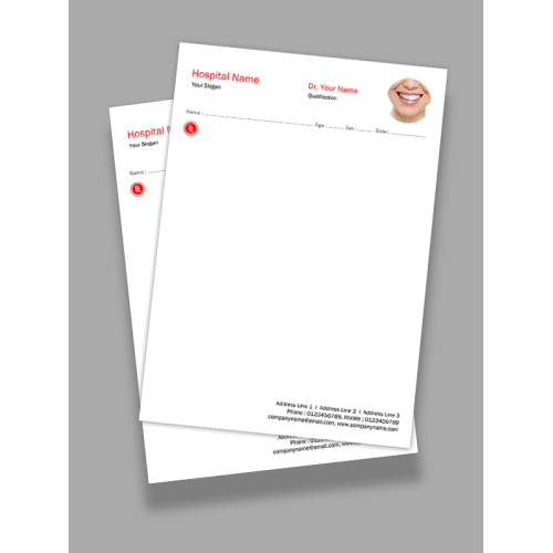 Dental Hospital Prescription Pad Design