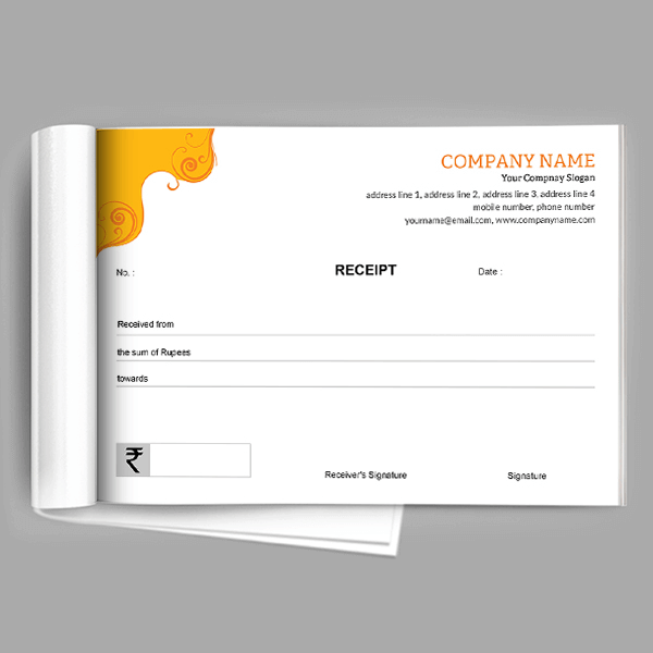 Cash Receipt Design Samples Online India | Print Shoppy