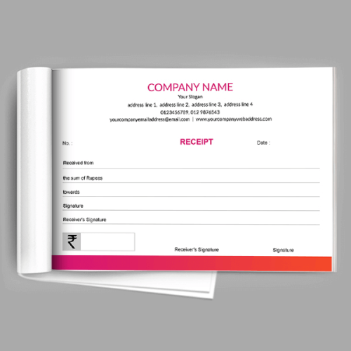 Premium Pink Receipt Book