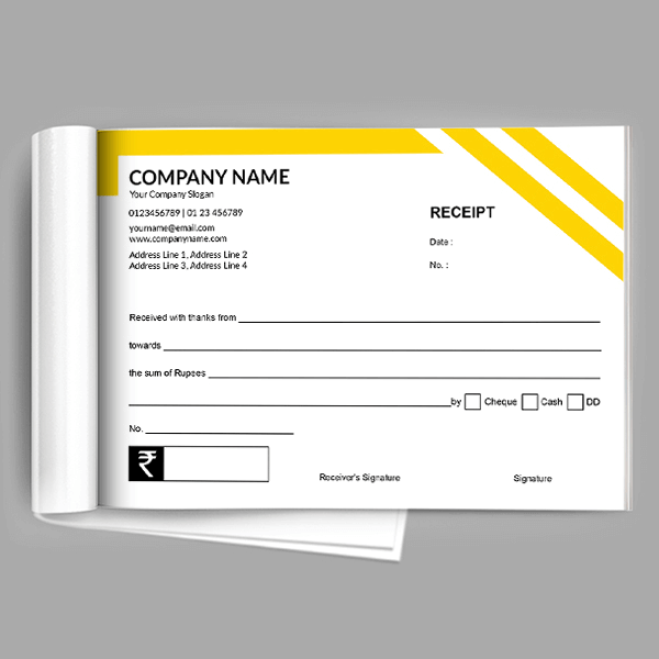 Cash Receipt Design Samples Online India | Print Shoppy